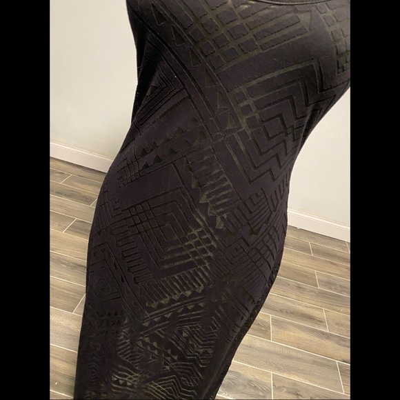 Black maxi dress with sheer bottom - Picture 3 of 5